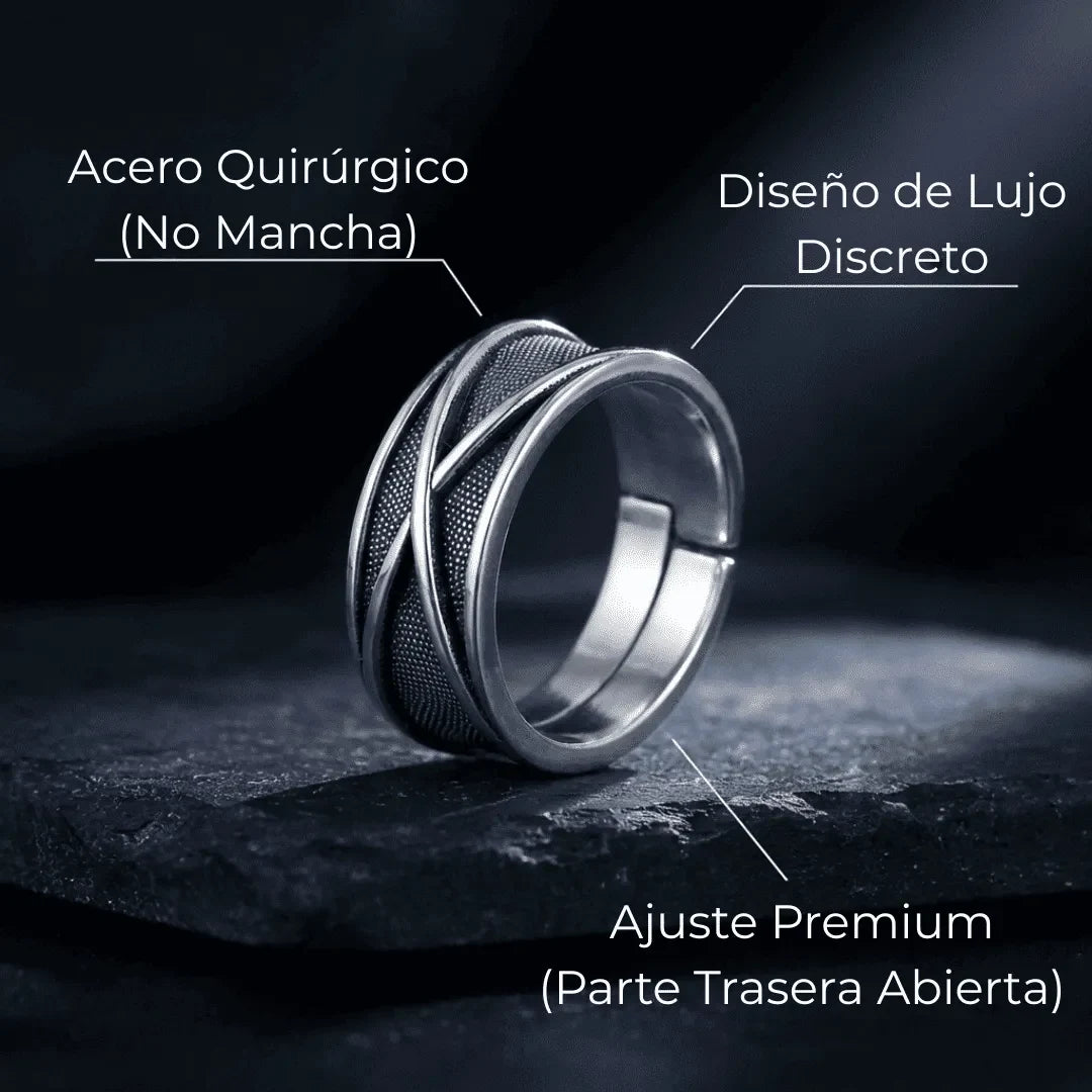 ANILLO DEL TIEMPO Ajustable Con Cadena de REGALO | Acero Inoxidable