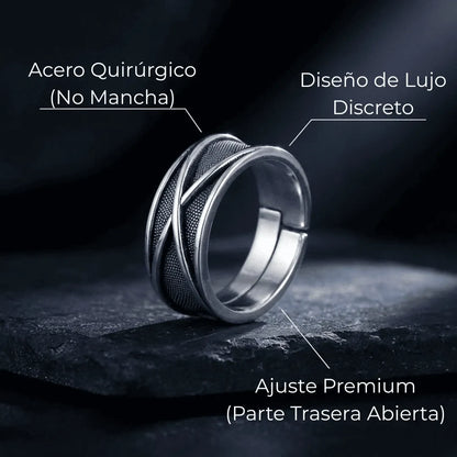 ANILLO DEL TIEMPO Ajustable Con Cadena de REGALO | Acero Inoxidable